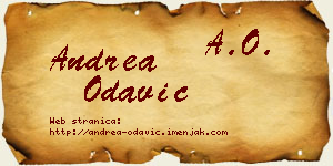 Andrea Odavić vizit kartica